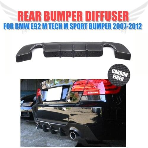 Carbon Fiber Rear Bumper Diffuser Back Lip Spoiler for BMW 3 Series E92 E93 M sport Coupe Convertible Only 2007- 2012