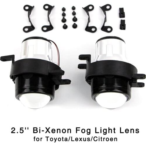 2.5'' Bi-Xenon H11 Fog Light Projector Lens for Toyota Lexus Citroen HID Light High / Low Beam Fog Lamp