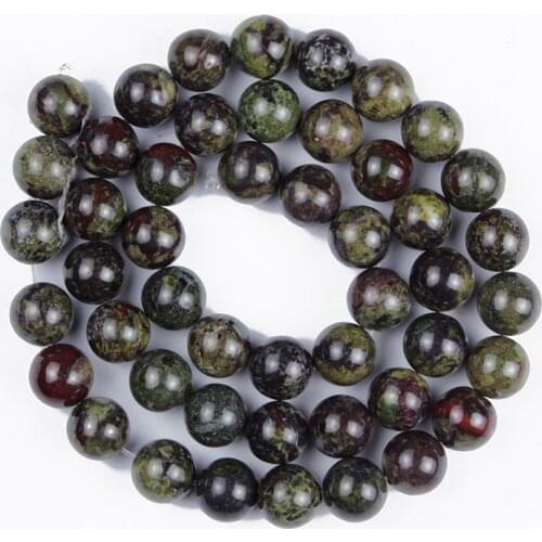 4/6/8/10mm Natural Dragon Blood Stone Round Loose Beads Strand For Jewelry DIY Making Necklace Bracelet Accesories