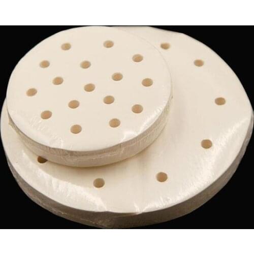 5inch Bamboo Steamer Steaming Paper Vegetables Dim Sum Pot Steamer Nonstick Baking Pan Liners Kitchen Tool