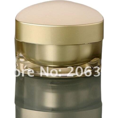 50G gold acrylic square shape cream jar, cosmetic jar