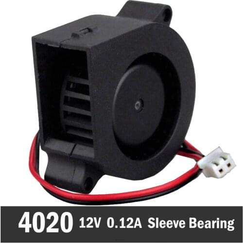 500Pcs Gdstime 40mm Turbo Blower Fan DC 12V 0.12A 6000RPM Brushless Blower Cooling Cooler Fan For 3D Printer Parts