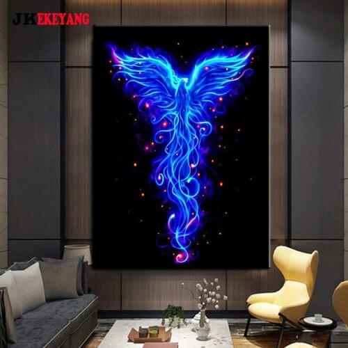 5D Diy diamond painting Blue phoenix Diamond Mosaic sale Rhinestone Embroidery cross stitch Y4120