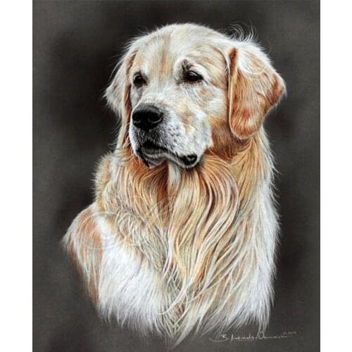 5D DIY Diamond Painting Full Square/Round Drill "Animal Dog" 3D Embroidery Cross Stitch Needlework Home Decor Gift WG648