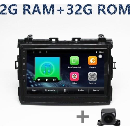 1 din autoradio android quad-core 2G+32G Car GPS navigation Multimedia Player for Toyota Previa with radio BT WIFI FM Map