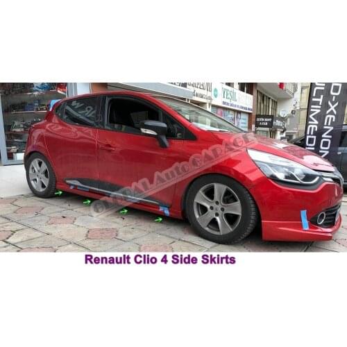 For Renault Clio 4 Side Skirts 2012-2019 Sill Trim Car Styling Auto Accessory Universal Spoiler Mud Flaps Lip Splitter Ornament