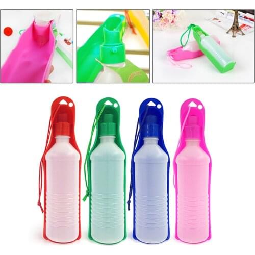 250/500/750ml Pet Dog Water Bottle Portable Water Bottle Pets Outdoor Travel Drinking Water Feeder Bowl Dog Drinking Bottle