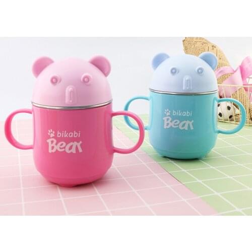 Cup with cover ears cup children baby drop against the hot cup milk cup of maternal gift caneca gourdeenfant copo childrens