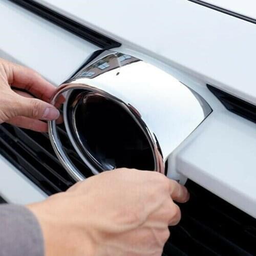 For Toyota RAV4 2019 2020 Chrome Front Grille Logo Decorative Frame Cover Trim Accessories High Quality Car Styling ABS Plastic