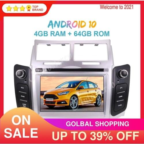 For Toyota Yaris 2005-2011 Android 10.0 Car GPS Navigation Auto Stereo Multimedia Player Car Radio Recorder Head Unit NAVI IPS
