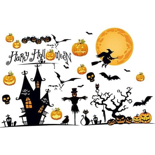 Halloween Wall Stickers Art Decals Home All Room Home Party Decorations Kids DIY
