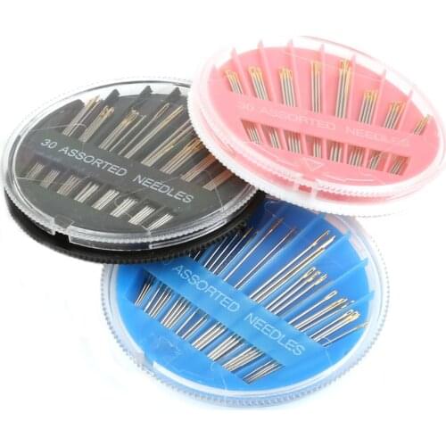 30pcs/box Large Assorted Hand Sewing Needles Gold Eye Needle Embroidery Tapestry Home Wool DIY Sewing Accessories