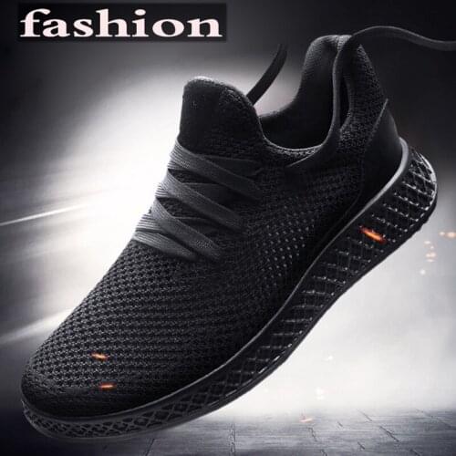 Summer Flying Woven Breathable Men Shoes Wild Mesh Sports Shoes Men Breathable Men Mesh Leisure Sneakers Men