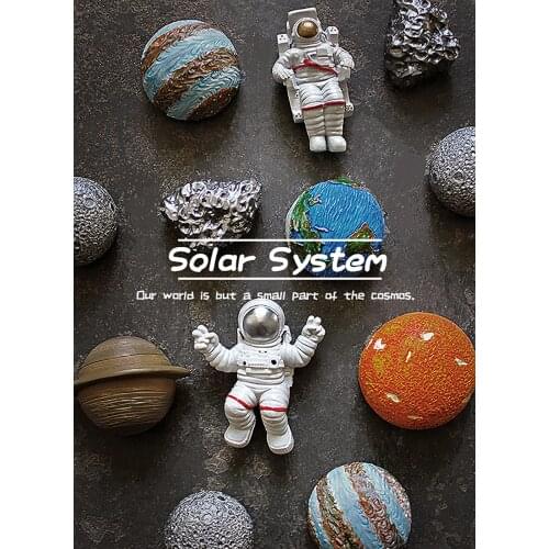 Fasion Home Decoration Space Universe Magnetic Sticker Planet Earth Moon Sun Meteorite Astronaut Fridge Magnet Souvenir Gifts