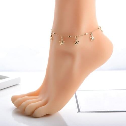 Foot Jewelry Fashion Starfish Decor Ankle Bracelet Beach Anklet Adjustable Ankle Chain Leg Foot Chain Jewellery Accessories