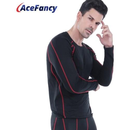 Acefancy Compression Shirt Men Fast Dry Fit Sports Wear For Men Sport Gym Activewear 71608 Fitness Long Sleeves Running Shirt