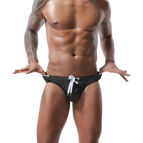 MENSSEXI Mens Swimwear Shorts Beachwear Sexy Swim Trunks Men Swimsuit Low Waist Breathable Bathing Beach Wear Surf 8Colors