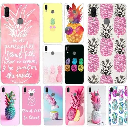 263FG Pink Pineapple gift Soft Silicone Tpu Cover phone Case for huawei Honor 8 Lite 8X 8s 9x