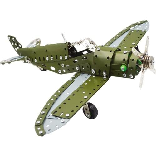 Army Green DIY Metal 3D Off-road Truck Craft Puzzle Model Kit Assembly Aircraft for Home Decor Children Birthday Gift