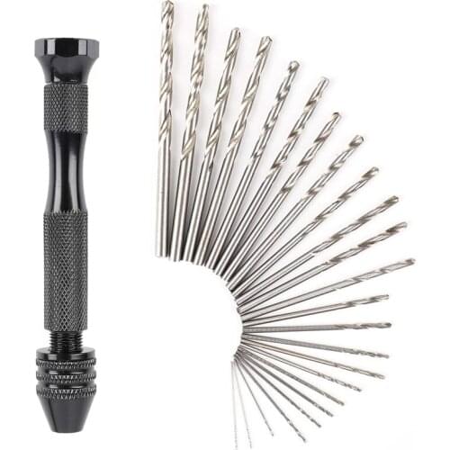 150 Pcs Hand Drill Bits Set - Pin Vise Mini Twist Hand Drill Bits - for Drilling Tool DIY, Model Making, Metal Wood