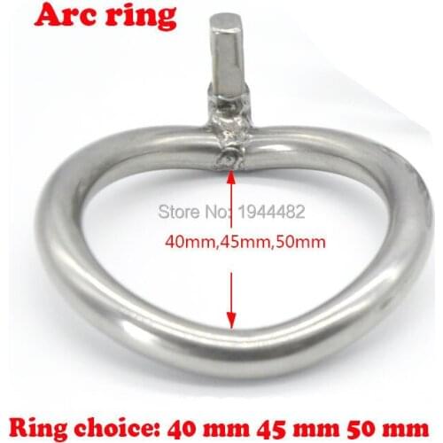 Stainless Steel Cock Rings Metal Cock Cage Chastity Belt Bondage Gear Arc Ring Penis Ring Sex Toys Chastity Cage Chastity Device