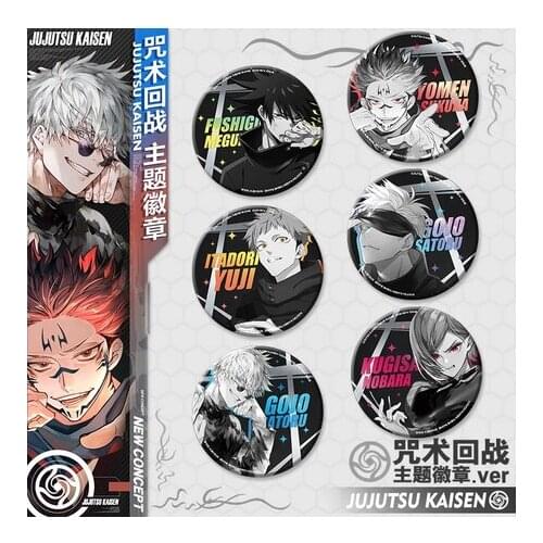 NEW Anime Jujutsu Kaisen Cute Badge Ryomen Sukuna Fushiguro Megumi Gojo Satoru Button Brooch Pins Pendant Toy Collection Cosplay