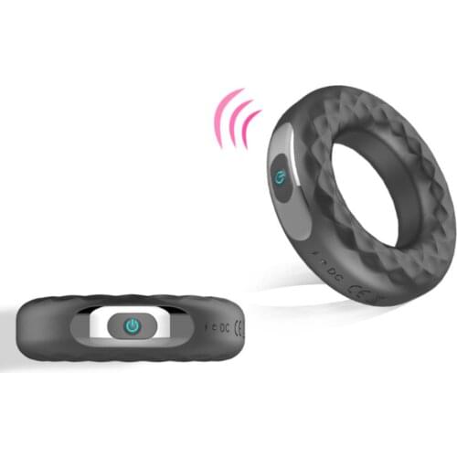 Rechargeable Silicone Vibration Lock Fine Ring Male Time Delay Masturbation Device Adult Products for Man
