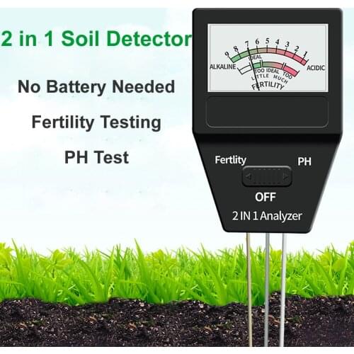 Booyah Soil Detector 2 in 1 PH Meter Fertilizer Nutrient Tester Soil Formula Blueberry Fertilization PH Value Dropshipping