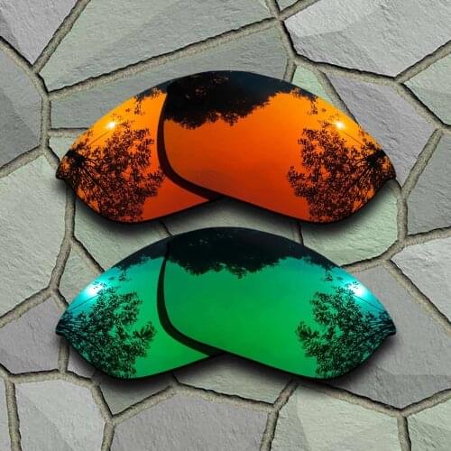 Red Orange&Jade Green Sunglasses Polarized Replacement Lenses for Oakley Half Jacket 2.0