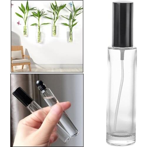 Clear Glass Empty Bottle Storage Bottle with Lids Eco-friendly Container Perfume Container storage Pump Makeup Supplies