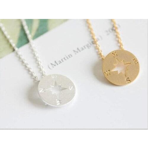Drop shipping-compass necklace