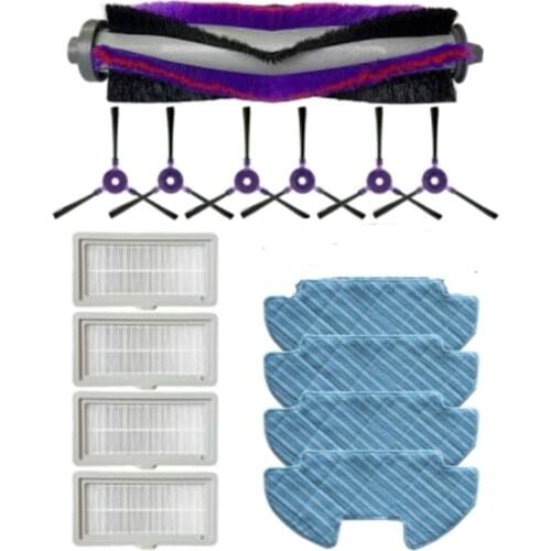 Roller Soft Side Brush Filter Mop Cloth for Midea VCR08 MR09 Robot Vacuum Cleaner Parts Cloth Replacement Kit