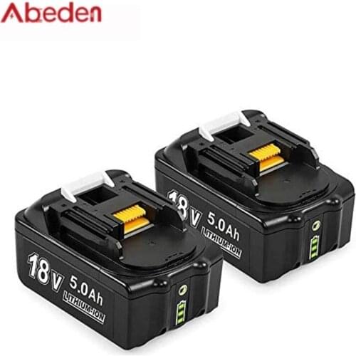 2PCS Power Tools Replacement Batteries 18 V 5000mAh Lithium Ion for Makita 18V Rechargeable Battery BL1850 BL1860 BL1840 BL1830