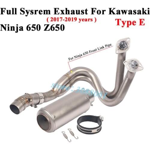 Full System Motorcycle Yoshimura Exhaust Escape SC For Kawasaki Ninja 650 ER6N Z650 2017 18 2019Modified Front Link Pipe Muffler