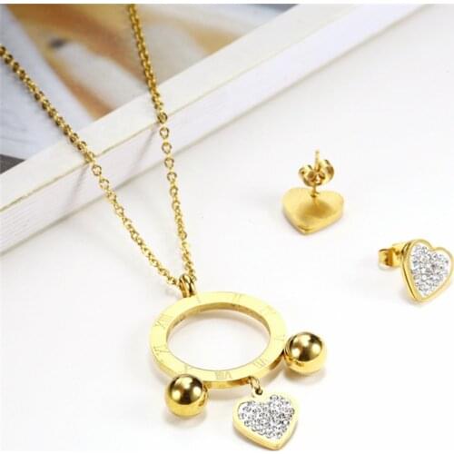 XUANHUA Heart Indian Jewelry Sets Stainless Steel Jewelry Woman Vogue 2019 Jewellery Summer Accessories Free Shipping