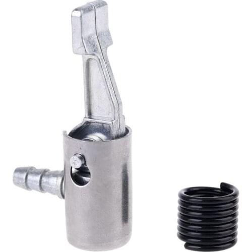 Tire inflator Lock on air Chuck,Mini air Compressor Portable tire inflator tire Chuck Hose end with Barb Connector T5UC