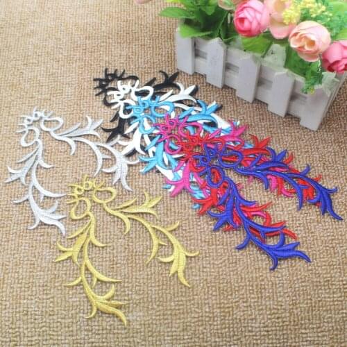 Gold Cosplay Costumes Appliques 20 Pieces Golden Embroidery Patches Iron On Gold 14cm*11cm
