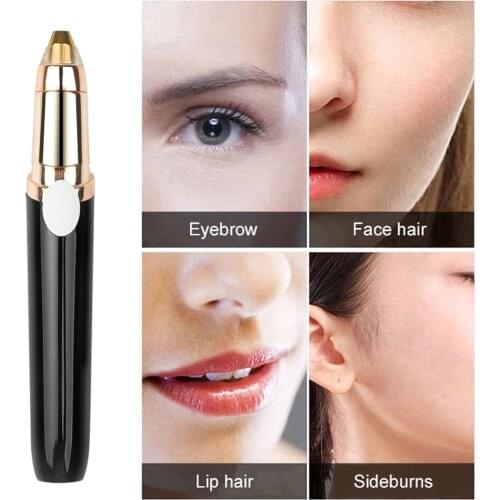 2020 Electric Eyebrow Trimmer Makeup Painless Epilator Mini Shaver Razors Portable Facial Hair Remover for Women Makeup Tool