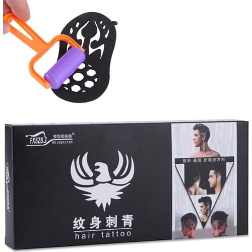 25pcs/box tattoo stickers hair tattoo mold hair carving template haircut highlighting modeling beauty products