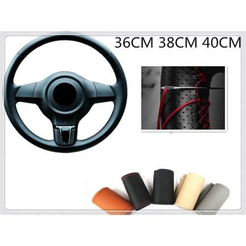36 38 40 CM Car Steering Wheel Sleeve Needle Leather Universal Cover for Renault Initiale Fluence Alpine Wind R-Space 2 3.2