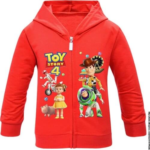 Toy Story 4 Spring Outfits Baby Girls Clothes Boy Infant Cotton Suits Hooded Zipper Jacket T Shirt Pants Boys Kids Hoodies