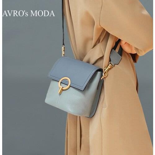 AVROs MODA Fashion Handbags For Women Genuine Leather Shoulder Bags Ladies Brand Luxury Designer Crossbody Messenger Flap Bag