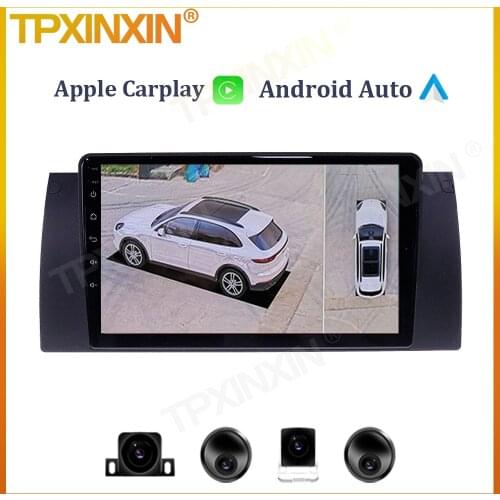 6+128G For BMW X5 E39 E53 1999 - 2005 Android 10 Car Radio Multimedia Video Player Carplay Head Unit GPS Navigation 360 Camera