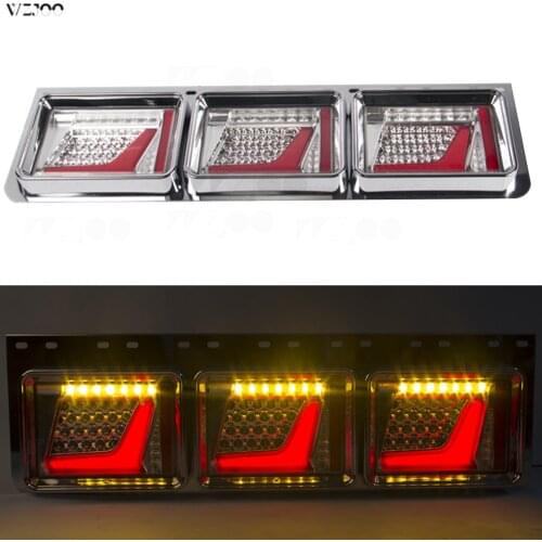 For Isuzu Mitsubishi UD hino Trailer Truck lorry LED Tail Lights Lamp Brake Stop Turn Signal Warning Light Sequential Flowing S
