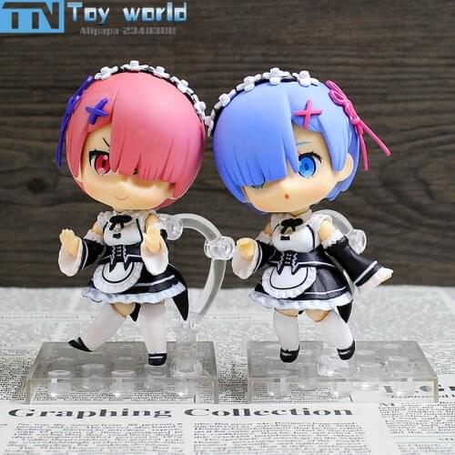 Re Life in a different world from zero Rem Ram Action-figure 10cm Q version Rem Ram wave PVC model figures toy collection gift