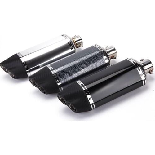 51mm Universal Motorcycle Exhaust Pipe Muffler Silencer Removable with DB Killer Accessories Stainless Steel Black Short Exhaust