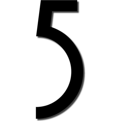 Customized HOUSE NUMBER Avenida 5 High Quality Acrylic Large Cool Stylish Modern Gloss Black