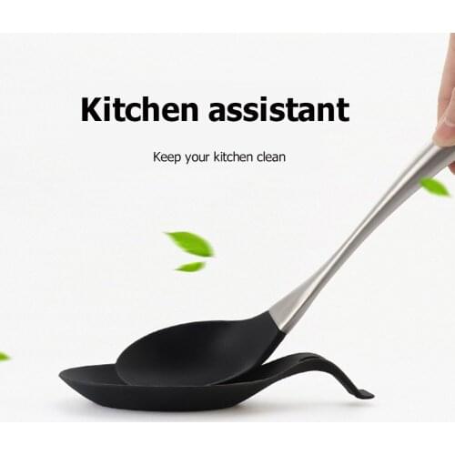 Spatula Eggbeater Heat Resistant Placemat Pad Kitchen Silicone Spoon Rest Gadget for Household Kitchen Decoration