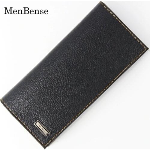 MenBense Men Long Wallets Big Capacity Card Holder Vintage PU Leather Money Bag Clutch Handbag Bifold Zipper Coin Change Pocket