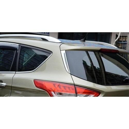 FIT 2013 2014 2015 for FORD ESCAPE KUGA REAR TRUNK TAILGATE WINDOW SPOILER MOLDING TRIM COVER ACCESSORIES 2PCS/SET